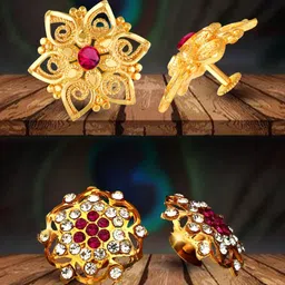 VIVASTRI Women Gold-Plated Alloy Earrings-picture-38