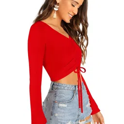 Fashion Care Women V-Neck Flared Sleeve Top image 5
