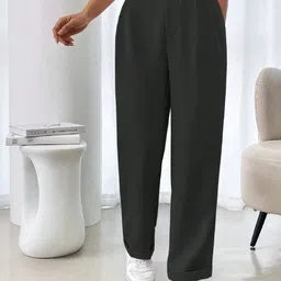 R.Code by The Roadster Life Co. Women Cotton Straight Leg High-Rise Trousers-picture-34