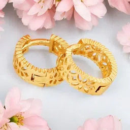 SHREE KRISHNA SHOPPING Women Gold-Plated Hoop Earrings-image-72