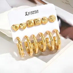 Jewels Galaxy Contemporary Half Hoop Earrings-picture-23