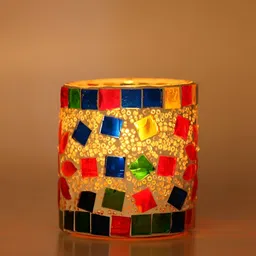 1ST TIME White & Red 3 Pcs Glass Candle Holders image 2