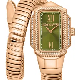 Roberto Cavalli Women Embellished Dial & Stainless Steel Bracelet Style Straps Analogue Automatic Watch-image-43