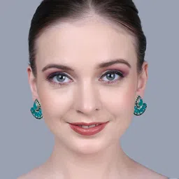 PUJVI Silver-Plated Artificial Stones Studded Teardrop Shaped Drop Earrings-picture-18