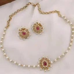 ARADHEMA Women White Jewellery Set-picture-26