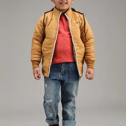 Anixa Boys Solid Winter Hooded Puffer Jacket image 4