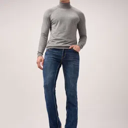 mode de base Men Slim Fit Mid-Rise Heavy Fade Cotton Jeans image 2