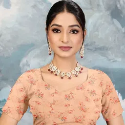 ZAMUNA Floral Printed Pure Georgette Leheriya Saree image 4