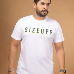Sizeupp Men Plus Size Crew Neck Regular Fit Printed Core Tee-picture-11