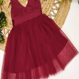 Tejam Kids-Girls Embellished V-Neck Dresses-picture-35