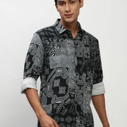 SHOWOFFFF Men Smart Slim Fit Printed Casual Shirt-picture-20