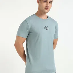 Calvin Klein Jeans Men Brand Logo Printed Round Neck Cotton T-shirt image 2