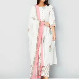 Max Women Floral Printed Kurta with Trousers & Dupatta-image-37