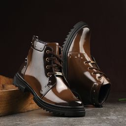 vellinto Royal SWIFT Party Wear ll Casual ll Latest Patent Leather Boots for Men Boots For Men-picture-13