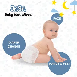 jr. sr. Baby Wipes with Aloe Vera, Vitamin E & Chamomile Oil | Pack of 9 image 2