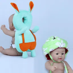 sbts Combo of Baby Infants Head,Back Protector & Safety Helmet with Straps (Set of 2)-picture-38