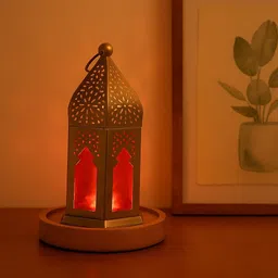sudha Metal Lantern/Tealight Holder with Tealight Candle Hanging Light for Indoor Iron 1 - Cup Tealight Holder-picture-21