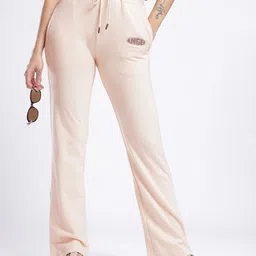 Women Solid Beige Track Pants-image-34