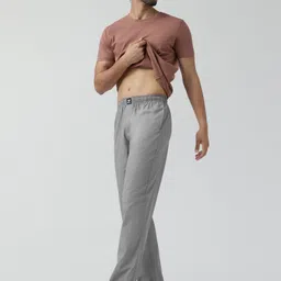 xyxx Pace IntelliEaze Cotton Solid Grey Men Pyjama image 3