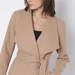 vero moda Polyester Solid Coat For Women image 4