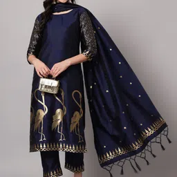 Women Cotton Silk Kurta Pant Dupatta Set-image-24