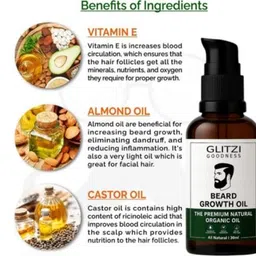 glitzi Beard Oil -Beard & Mooch Growth Oil – Beard Hair Oil XR2 Hair Oil image 3