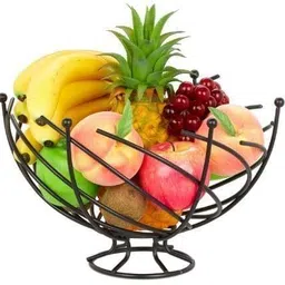 fainlist Wired Fruit Basket 2 Tier Steel Fruit Basket for Dining Table Iron Fruit & Vegetable Basket-picture-11