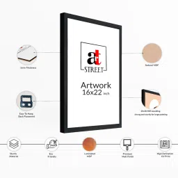 art street Multicolour Synthetic Wood (Set of 2) Art Prints image 4
