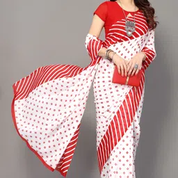 yashika Printed, Striped Bollywood Georgette Saree-picture-25