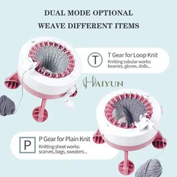 haiyun Knitting Machine Smart Weaving Loom Board Rotating Double Hand Wool Machine Manual Sewing Machine image 2