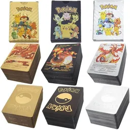 shuang you Pokemon Cards 55 Gold, 55 Black, 55 Silver, 3-Colour, For Kids, Total 165 cards-picture-12