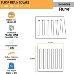 ruhe Floor Stainless Steel Push Down Strainer image 2
