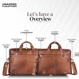 hammonds flycatcher Men Tan Messenger Bag - Extra Spacious image 3