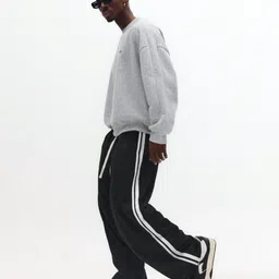 dockstreet Men Striped White Track Pants-picture-34