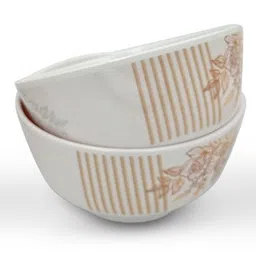 superware Melamine Vegetable Bowl Food Grade Melamine | Bowl Set (3.5 inches) – Gold Rose | Glazed Finished image 3