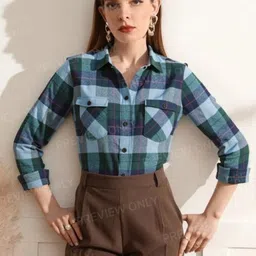 new-18 Women Regular Fit Striped Curved Collar Casual Shirt-picture-22