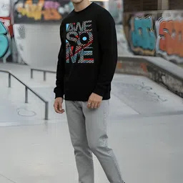 Moda Rapido Men Graphic Printed Round Neck Regular Fit long sleeve Pullover Sweatshirts-picture-32