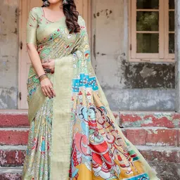 MAHARANI COUTURE Ethnic Motifs Woven Design Banarasi Saree image 3