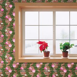 Asian royal Brown & Green Printed Self Adhesive Wall Sticker-picture-7