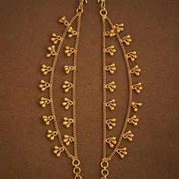 Kushal's Fashion Jewellery 92.5 Pure Silver Gold-Plated Ear Matil-picture-17