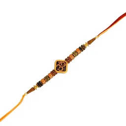 Anouk Set Of 6 Stones Studded & Beaded Rakhi Greeting Card & Pooja Thali image 3