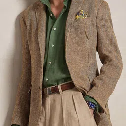 Polo Ralph Lauren Men Relaxed Fit Textured Spread Collar Linen Casual Shirt image 2