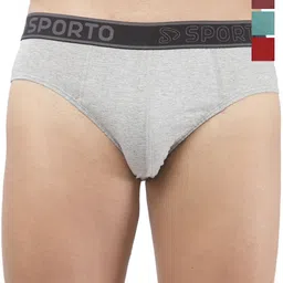 Sporto by Macho Men Pack Of 4 Mid-Rise Basic Briefs Sporto_M1010-G1-M1-Prt1-R1-S-picture-41