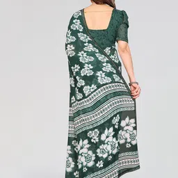 Moda Rapido Floral Printed Beads and Stones Saree image 3