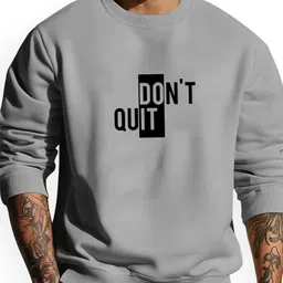 AUSK Men Grey Fleece Full Sleeve Printed Pullover Sweatshirt-image-65