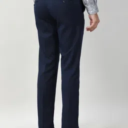 Peter England Men Slim Fit Mid-Rise Formal Trousers image 4