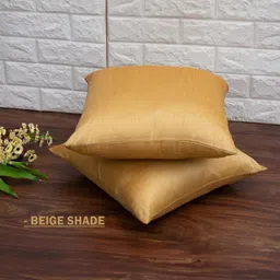 RoyalDeco Beige Set of 2 Square Cushion Covers image 4