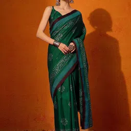 Mitera Batik Pure Cotton Bagru Saree-picture-39