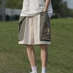 KPOP Men Colourblocked Technology Shorts image 5