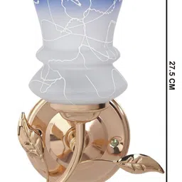 1ST TIME Blue & Blue Printed Metal Frustum Shaped Wall Lamp image 2